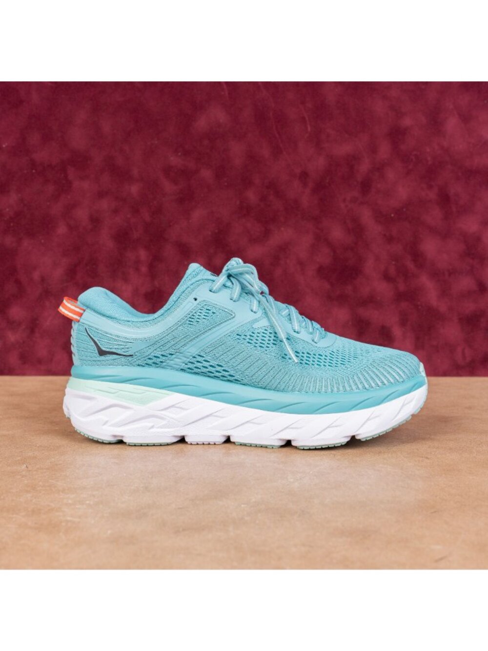 Hoka Women Bondi 7 Aqua Fabric Lace-up Running Sneakers sz 7US EUR38.5 - Picture 7 of 7